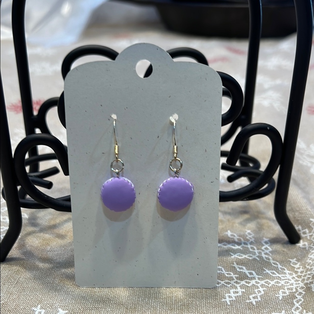 Lavender Macaron Dangle Earrings